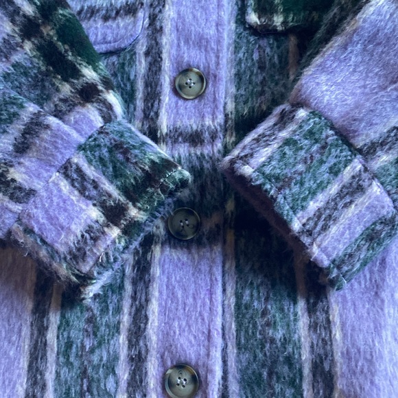 Avec Les Filles Plaid Fully lined Shirt Jacket -Shacket Small - Picture 12 of 17